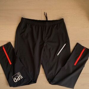 Reebok Black Joggers with Red Accents
